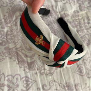 Red, Green, and White headband